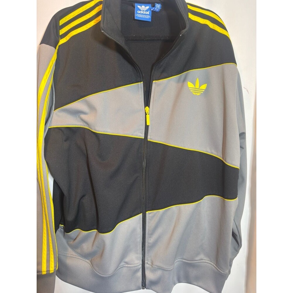 Adidas Originals Trefoil Tracksuit Set Black Grey Yellow Size 2XL